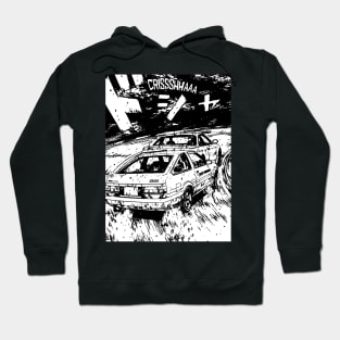 Japanese Drift Racer AE86 Drifting Car Anime Manga Eurobeat Intensifies Aesthetic #4 Hoodie